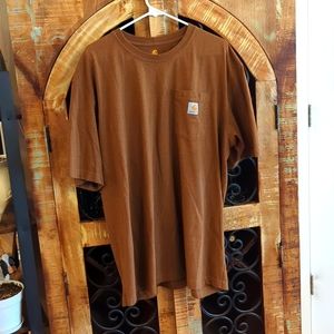 Carhartt Men's Original Fit Heavyweight Short-Sleeve Pocket T-Shirt. XL. Brown.